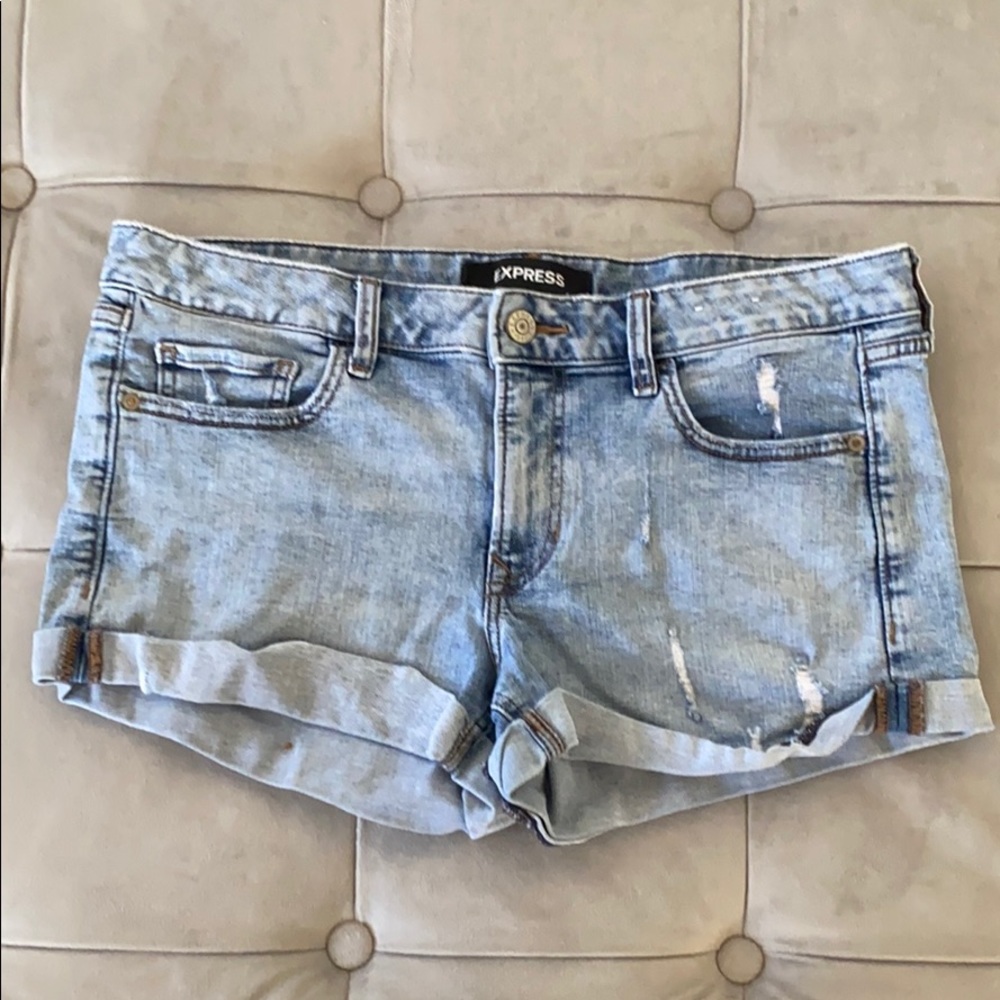 Express denim shorts